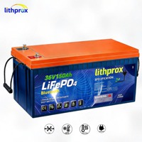 Batterie à décharge profonde haute performance 38,4V 150AH 5KW LiFePO4 de qualité A pour voiturette de golf, bus CAN, connecteur Anderson, 6K cycles, CE RoHS IP67 OEM ODM