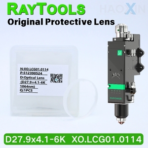 Vetro Protettivo Originale Raytools 27.9x4.1mm 6kW Lente Protettiva Inferiore <span class=keywords><strong>XO</strong></span>.LCG01.0114 per Taglierina Laser a Fibra BS06K-CAT - Product Image 2