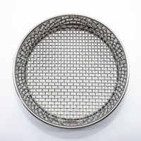 High Accuracy Manual 304 Stainless Steel Corrosion Resistant Test Sieve Single Frame Woven Mesh Lab Testing Sieve Filters Powder