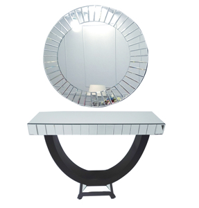 Mobili da <span class=keywords><strong>soggiorno</strong></span> consolle a specchio <span class=keywords><strong>tavolo</strong></span> da corridoio a mezza luna <span class=keywords><strong>con</strong></span> specchio da <span class=keywords><strong>parete</strong></span> per Hotel di casa - Product Image 3