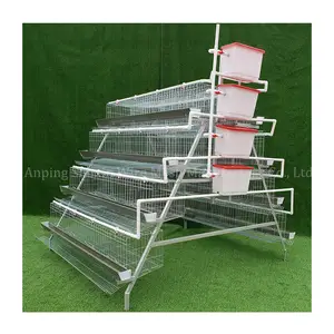 Poultry Farm A-Type Galvanized Layer Egg Laying Chicken Battery Cage System