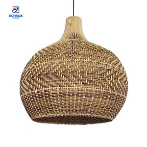 Lustre suspendu en rotin, design moderne, éclairage d'intérieur, <span class=keywords><strong>luminaire</strong></span> décoratif de plafond, idéal pour un hôtel - Product Image 3