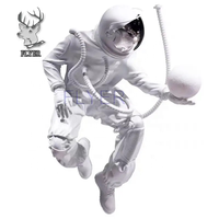 Figurine d'astronaute taille réelle en fibre de verre, grande Statue d'astronaute en résine pour la décoration extérieure