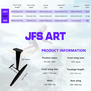 ART 1201 Power Full Carbon Foil Board 1291sqcm Extra-long Wingspan Front Wing/Rear Wing/fuselage/mast/bast/Screws/hydrofoil Bag - Product Image 3