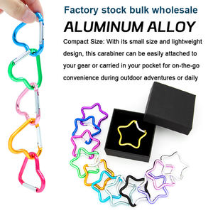 Stock de fábrica Camping al aire libre de alta calidad logotipo personalizado mosquetón lindo tipo corazón primavera hebilla gancho mosquetón de aluminio - Product Image 5