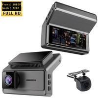 Cámara de tablero dual Q8 AHD 1080P Vista frontal 720P con pantalla horizontal de 3,16 pulgadas Aavail 5V a 12V