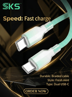 Câble USB-C vers USB-C en nylon tressé à charge rapide 1M 60W PD pour iPhone 17/16/15 et MacBook