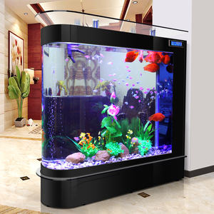 Acquario di Lusso in Vetro per Pesci Arowana 25W, Grande, Rettangolare con Mobile di Base con Paesaggio Ecologico e Accessori Decorativi in Scatola - Product Image 6