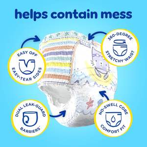 Pañales de Natación Splashers 100% al por Mayor, Talla 4 (20-30 lb), Paquete de 18 Pañales Desechables para Bebés - Product Image 6