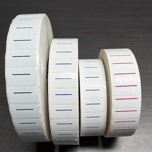 Étiquettes autocollantes en papier pour codes-barres avec ligne de couleur, autocollants vierges rectangulaires pour impression - Product Image 2