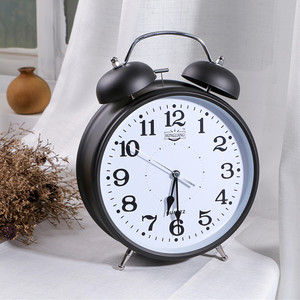 Retro European Country Style Alarm Clock 8 Inch Metal Silent Bedside Clock For Student Desk Use - Product Image 5