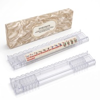 Règle de Mahjong ondulée de 20 pouces, multicolore, 2-en-1, organisateur de tuiles, règle antidérapante pour tuiles de Mahjong