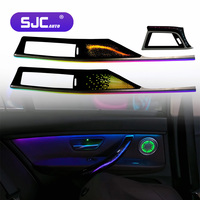 SJC Mise à niveau RHD F30 Lumière d'ambiance 64 couleurs pour BMW Série 3 2013-2019 Garniture dynamique Symphonie LED Accoudoir Lumière arc-en-ciel