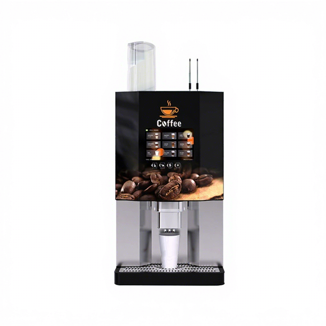 Commercial Cafe Self Espresso Hot Fresh Ground Bean Auto-matique Touch Screen Coffee Vending Machine for Office Airport Buffet