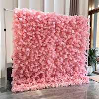 Roze bloemenwand bruiloft achtergrond decoratie feestdecoratie stof bloemenpaneel kunstmatige zijden bloesem bloemenwand