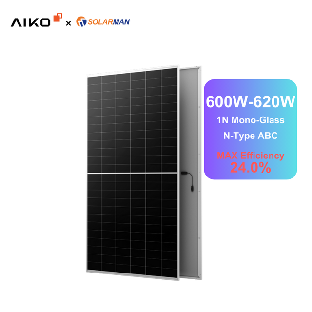 AIKO COMET 1N Mono-Glass 600W-620W Solar Panel for Whole House High-Efficiency Solar Panels