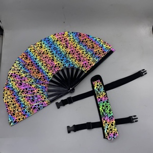 ขายดีที่สุดพัดลมสะท้อนแสงทรงเห็ดมหัศจรรย์กระเป๋าโฮโลแกรมสีรุ้งแฟลชพัดลมมือถือขนาดใหญ่ - Product Image 2