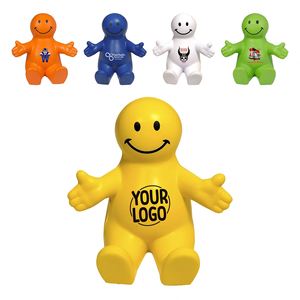 Support de téléphone portable personnalisé « Smile Guy » avec logo d'entreprise, jouet anti-stress en PU, cadeaux promotionnels, cadeaux de fête - Product Image 1