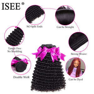 Paquets de cheveux humains vierges bouclés profonds indiens, fournisseur de cheveux naturels humains <span class=keywords><strong>ISEE</strong></span> <span class=keywords><strong>HAIR</strong></span> - Product Image 2