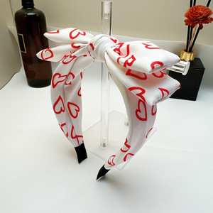 عصابات شعر جديدة لعيد الحب <span class=keywords><strong>2026</strong></span> بتصميم فيونكة، إكسسوارات شعر نسائية حلوة وعريضة الحواف للعطلات - Product Image 3