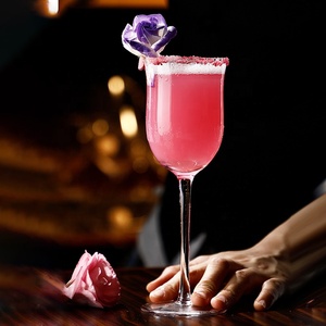 Classic Clear V-Shape Cocktail <strong>Glass</strong> for <strong>Engagement</strong> Party Straight-stemmed Cocktail <strong>Glasses</strong> - Product Image 5