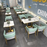 Meubles de restaurant modernes, banquettes en cuir, canapés et chaises, ensembles de tables pour usage commercial