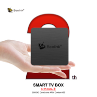 Pour GT1 MINI-2 Amlogic S905x3 Quad Core Android 9.0 Boîtier TV 4K 4 Go/32 Go Télécommande vocale WiFi 2.4G+5.8G BT 1000 Mbps USB3.0