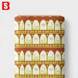 Tùy Chỉnh In Kỹ Thuật Số 80S 100% Bông Vải Gazelles Và Cây Cọ Thiết Kế In Cho Phụ Nữ Của Hàng May Mặc - Product Image 3