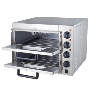 Forno Elettrico Commerciale per <span class=keywords><strong>Pizza</strong></span> in Acciaio Inox Multifunzionale con Termostato Regolabile Certificato CE 3000W 2 Ripiani Attrezzatura per Snack - Product Image 2