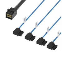 Cable Mini SAS SlimSAS 36P 8643 a 4*SATA 7PIN de 90 Grados para Aplicaciones Electrónicas