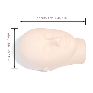Têtes de mannequin de pratique professionnelle de haute qualité <span class=keywords><strong>Tête</strong></span> de poupée de mannequin de formation d'extension de cils en silicone - Product Image 3