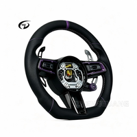 Volant de direction haut de gamme SYX personnalisé en cuir véritable, adapté aux voitures Porsche Macan 971, 991, 992, Panamera, 718 et Taycan