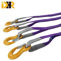 Kapmak kanca ile taşıma malzemeleri için dört ayaklı Web Sling Bridle meclisi