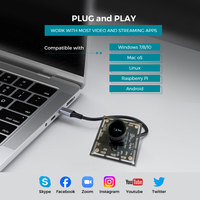 2MP warna Global Shutter USB kamera modul 1080P 90fps 90 derajat distorsi Webcam gratis untuk windows Android Liunx Coms AR0234