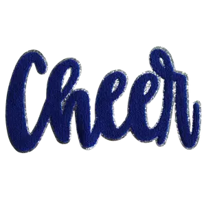 High Quality Wholesale Red Pink Christmas Cheer Chenille Patches Custom 3D Embroidered Letter Patch For Clothes