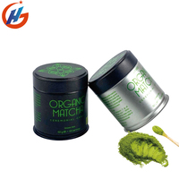 Matt Finish Matcha Tin 40 Gram Air Tight Hojalata Lata Producto DE SALUD Polvo Embalaje Caja de lata para té