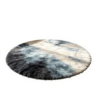 Tapis moderne en polyester à poils longs, fabriqué à la machine, lavable, antidérapant, épais, doux et moelleux, pour usage domestique