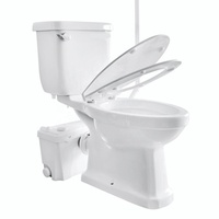 WC japonais FLO500 avec pompe broyeuse, chasse d'eau à siphon super vortex, WC en céramique avec broyeur intégré