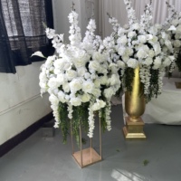 Dekorasi Pernikahan Bola Bunga Buatan 70cm, Centerpiece Meja Kustom, Dekorasi Pesta Mewah