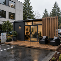 Proyecto de Expansión de Oficinas con Casa Contenedor Expandible de 40 pies, Edificio Modular Prefabricado para Soluciones de Espacio de Trabajo Comercial