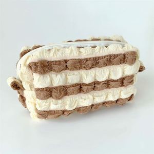 Bolsa de Maquillaje Plegable de Fábrica BSCI, con Rayas Verdes a Juego, Bolsa de Almacenamiento Premium para Artículos de Aseo, de Gran Capacidad - Product Image 5