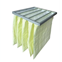 Filter Kantong Industri Karbon Aktif Baru Kain Non-Woven HEPA H11 H14 Porositas 0.3um 80 CFM Saluran Masuk Udara 2-1/2 HVAC Cleanroom