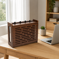 Caja Decorativa para Ocultar el Router WiFi - Almacenamiento de Bambú para Router y Módem - Estante de Madera para Montar en la Pared para Ocultar la Caja del Router y el Módem