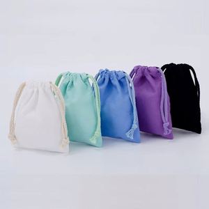 Eco Friendly Custom <b>Canvas</b> <b>Drawstring</b> <b>Bag</b> Reusable <b>Canvas</b> String <b>Bag</b> Durable Custom String <b>Bag</b> for Shopping Gift Giving - Product Image 2