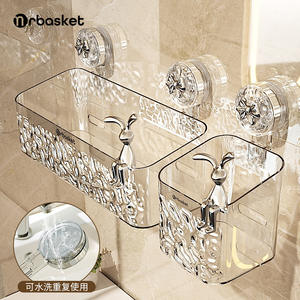 Étagère d'angle rectangulaire pour salle de bain, à fixation par ventouse, gain de place, durable, sans perçage nécessaire - Product Image 4