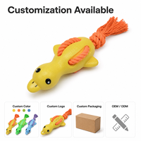 Juguete para Perros con Forma de Pato, Personalizado de Fábrica, con Construcción de TPR y Cuerda, para Programas de Regalos para Mascotas y Suministro al por Mayor