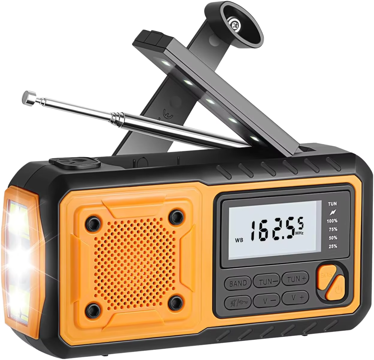 Emergency Hand Crank Solar Radio 2000mAh Power Bank Phone Charger AM/FM/WB NOAA Portable Weather Radio SOS Alarm For Outdoor - View #8