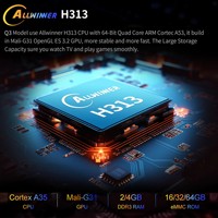 Boîtier TV intelligent HCS96-Q3 Android 16 8K Streaming avec processeur Allwinner H313 Quad Core, WiFi, 1 Go de RAM DDR3, 8 Go de ROM, lecteur H.265