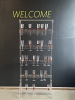 Support à Vin Acrylique Personnalisable Gaojian pour Flûtes à Champagne, Présentoir de Bar à Bulles Mural en Acrylique pour Mariage et Décoration de Fête