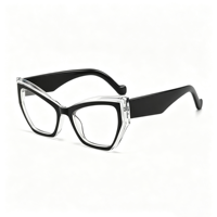 Lunettes anti-lumière bleue SM26005, monture PC œil de chat, lunettes d'ordinateur pour femmes et hommes, lunettes optiques, verres correcteurs bloquant la lumière bleue